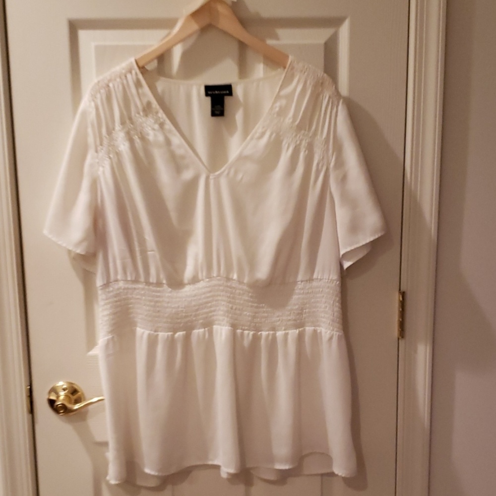 White Peplum Blouse